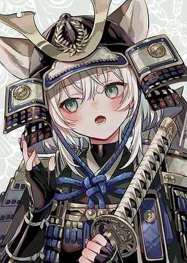 Anime Girl in Samurai Armor