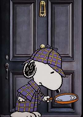 Snoopy as Detective with Magnifying Glass
