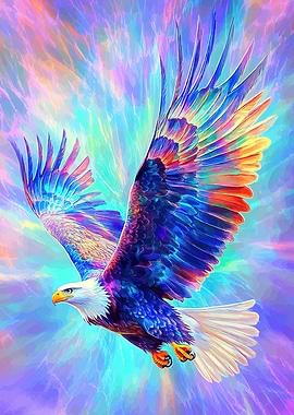 Colorful Eagle Flight