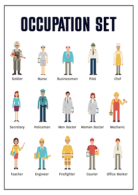 Occupation Set Illustration