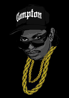 Eazy-E Portrait with Compton Hat