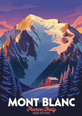 Mont Blanc Travel Poster