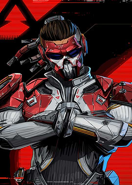 Apex Legends Character with Mask and Armor