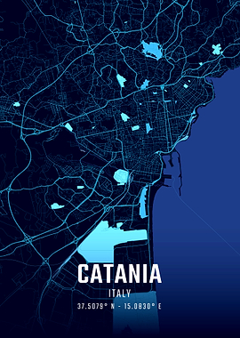 Catania Midnight City Map