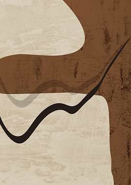 Abstract Shapes in Brown and Beige