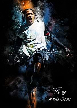 Travis Scott Artistic Portrait