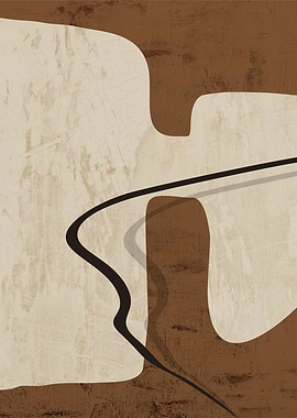 Abstract Shapes in Brown and Beige