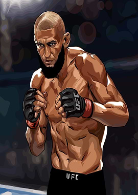 Khamzat Chimaev UFC Fighter Illustration