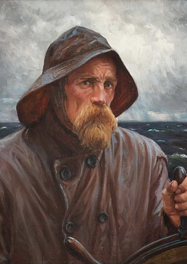 Portrait of a Fisherman at Sea