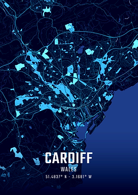 Cardiff Midnight City Map