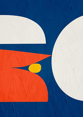 Abstract Geometric Shapes in Primary Colors