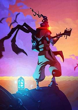 Dead Cells character playing instrument
