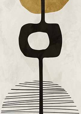 Abstract Geometric Art with Circles and Lines