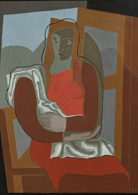 Seated Woman with Cloth Painting, juan gris art