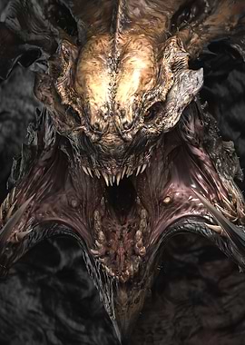 Terrifying Monster with Open Mouth