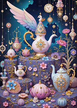 Whimsical Teapot Still Life