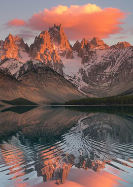 Mountain Reflection at Sunrise