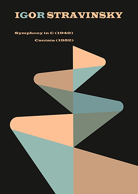 Igor Stravinsky Minimalist Album Cover Art