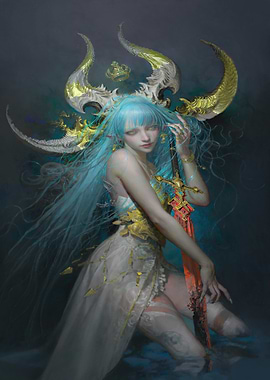 Fantasy Warrior Woman with Sword