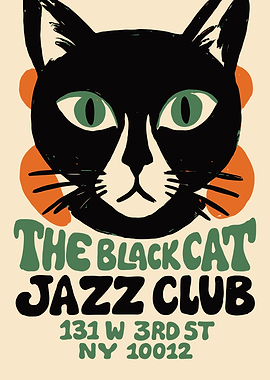 The Black Cat Jazz Club Poster