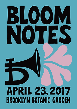 Bloom Notes Brooklyn Botanic Garden Poster