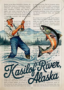 Kasilof River Alaska Fishing Art