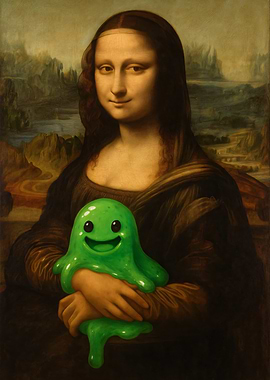 Mona Lisa with Green Slime