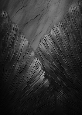 Black Feathers Texture Art