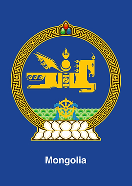 Mongolia Emblem Soyombo National Symbol