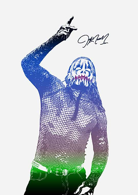 Jeff Hardy painted portrait