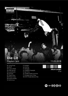 Die Lit Playboi Carti Album Cover