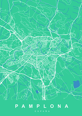 Pamplona, España City Map