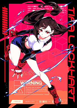 Tifa Lockhart Anime Style Digital Art