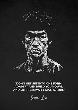 Bruce Lee Adapt Bulid and Grow Quotes