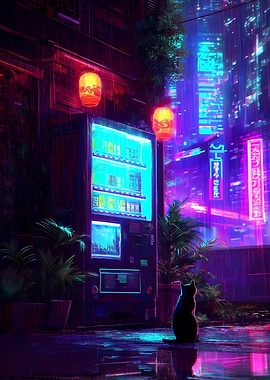 Cat Vending Machine Cyber City