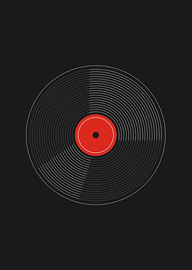 Minimalist Vinyl Record Art