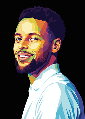 Colorful Portrait of a Smiling Man