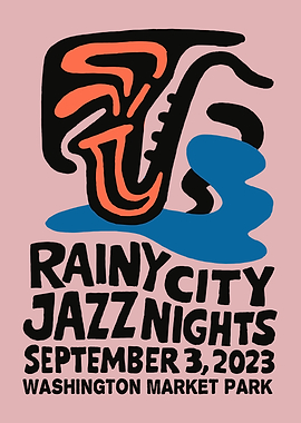 Rainy City Jazz Nights Poster