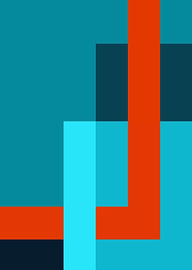 Abstract Color Block Composition