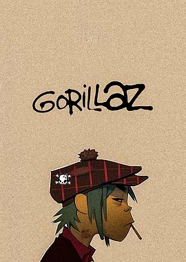 Gorillaz 2D Portrait