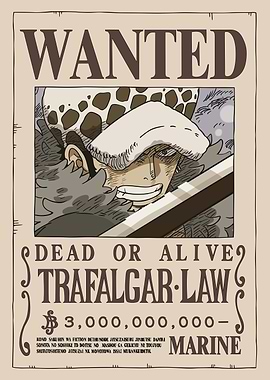 Trafalgar D. Water Law after Wano Wanted