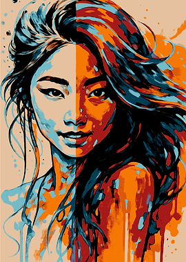 Colorful Portrait of a Woman