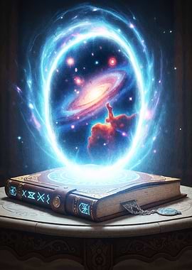 Mystical Book Galaxy