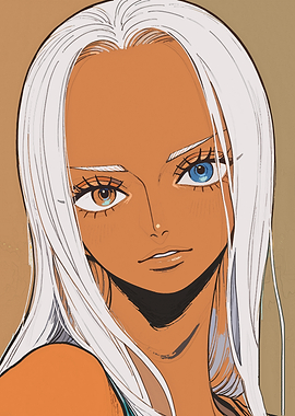 Anime Girl with Heterochromia Portrait