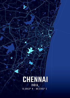Chennai Midnight City Map