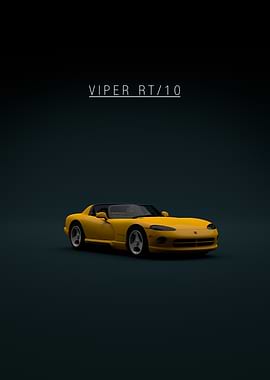 Yellow Viper RT/10 on Dark Background