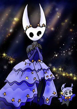 Hollow Knight character in a dress
