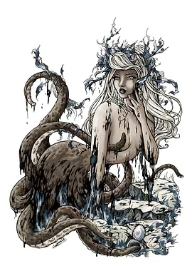 Not all Trash - Octopus Mermaid Fantasy Art