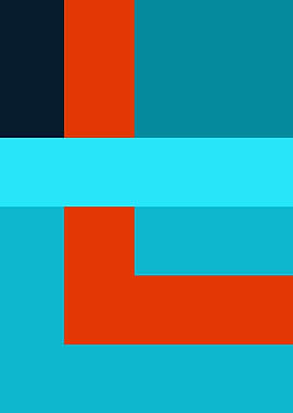 Abstract Color Block Composition