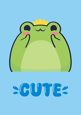 Cute Frog Prince Cartoon Illustration